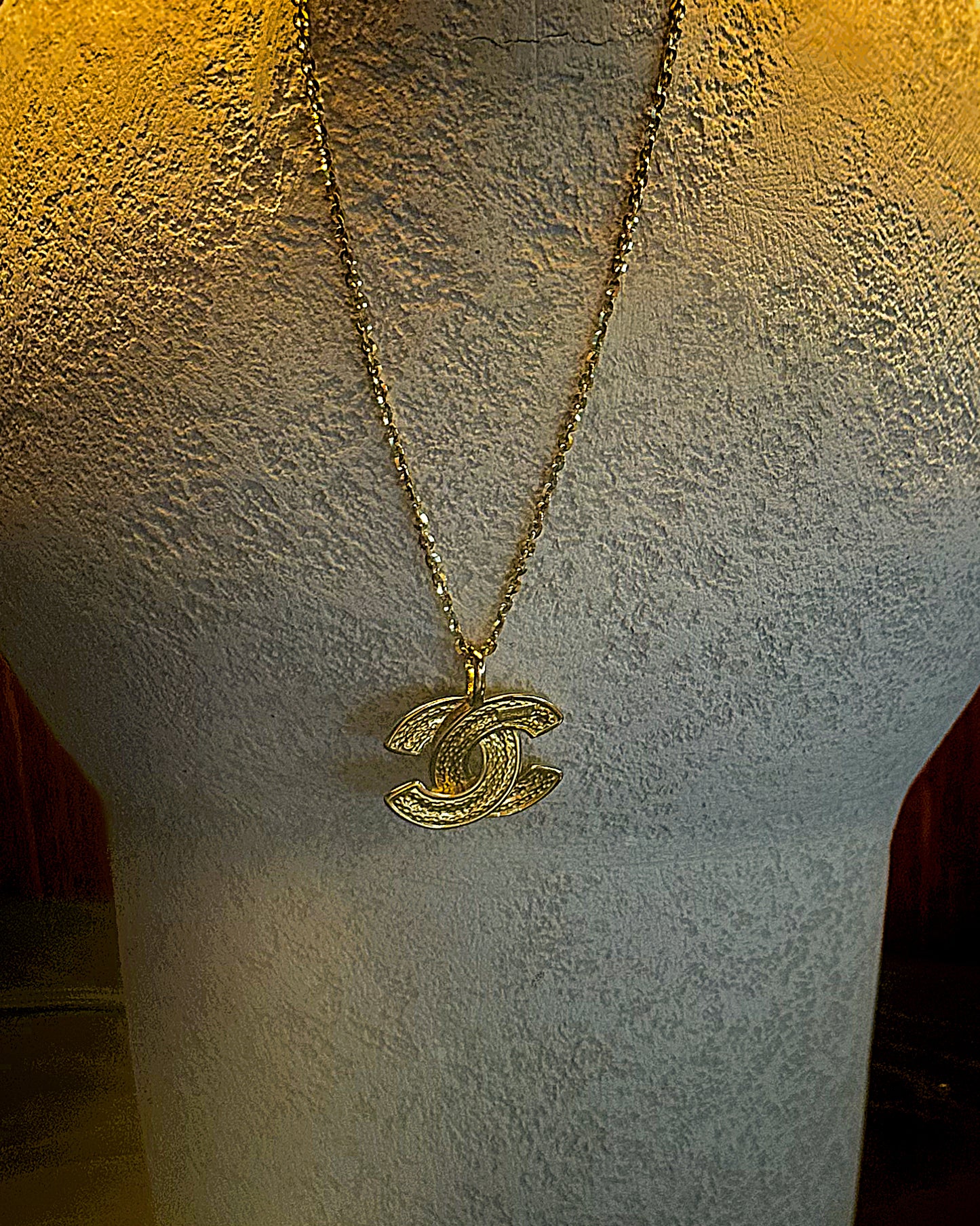 Chanel Gold-Tone CC Charm Necklace