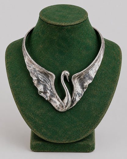 Clifton Nicholson Sterling Silver Swan Collar Choker