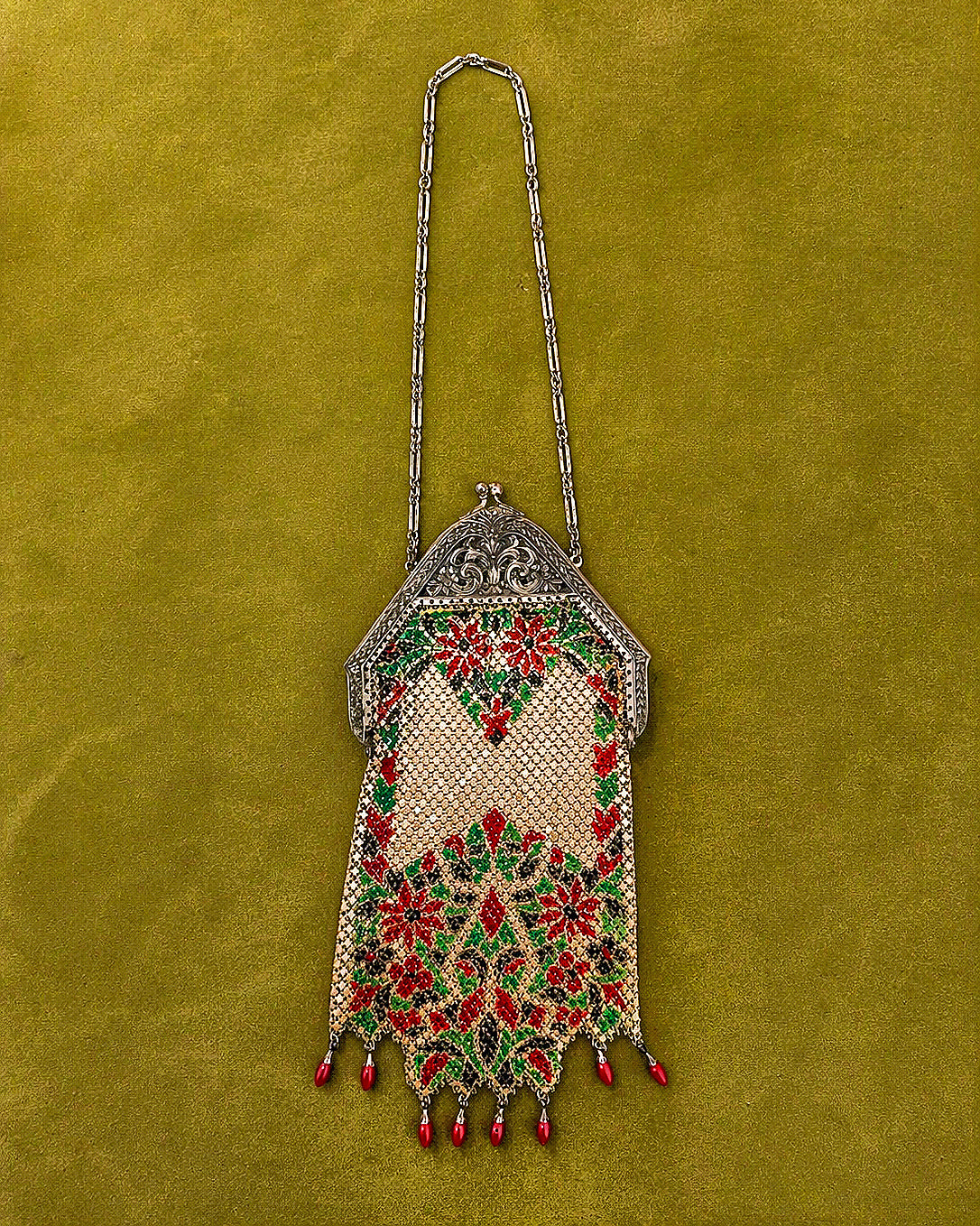 1920s Art Deco Mesh Flapper Evening Bag