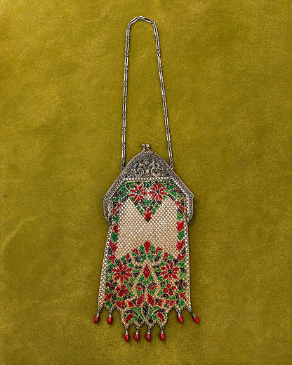 1920s Art Deco Mesh Flapper Evening Bag