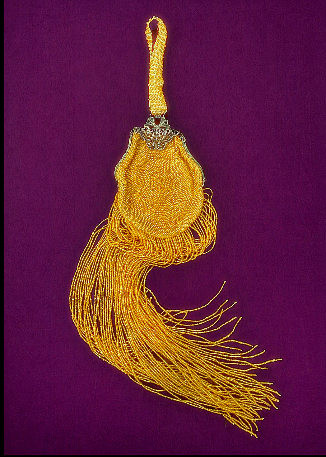 Antique Gold Beaded Flapper Bag