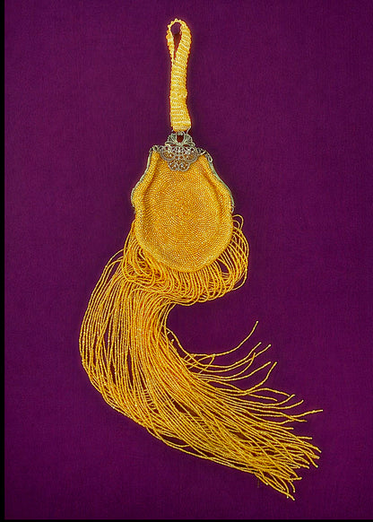 Antique Gold Beaded Flapper Bag