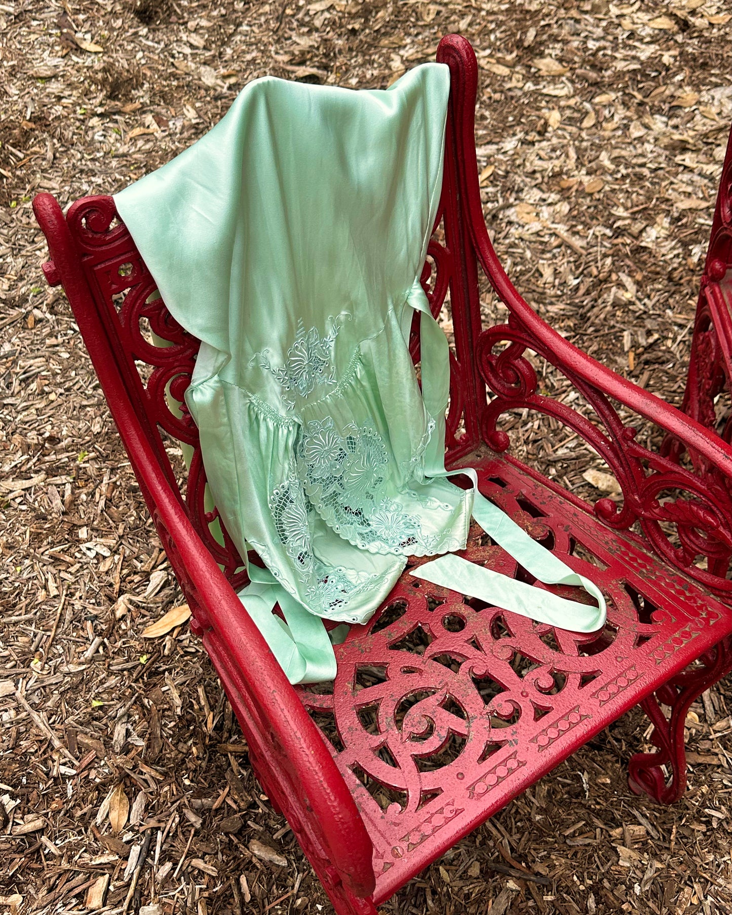 1930s Seafoam Silk Dress