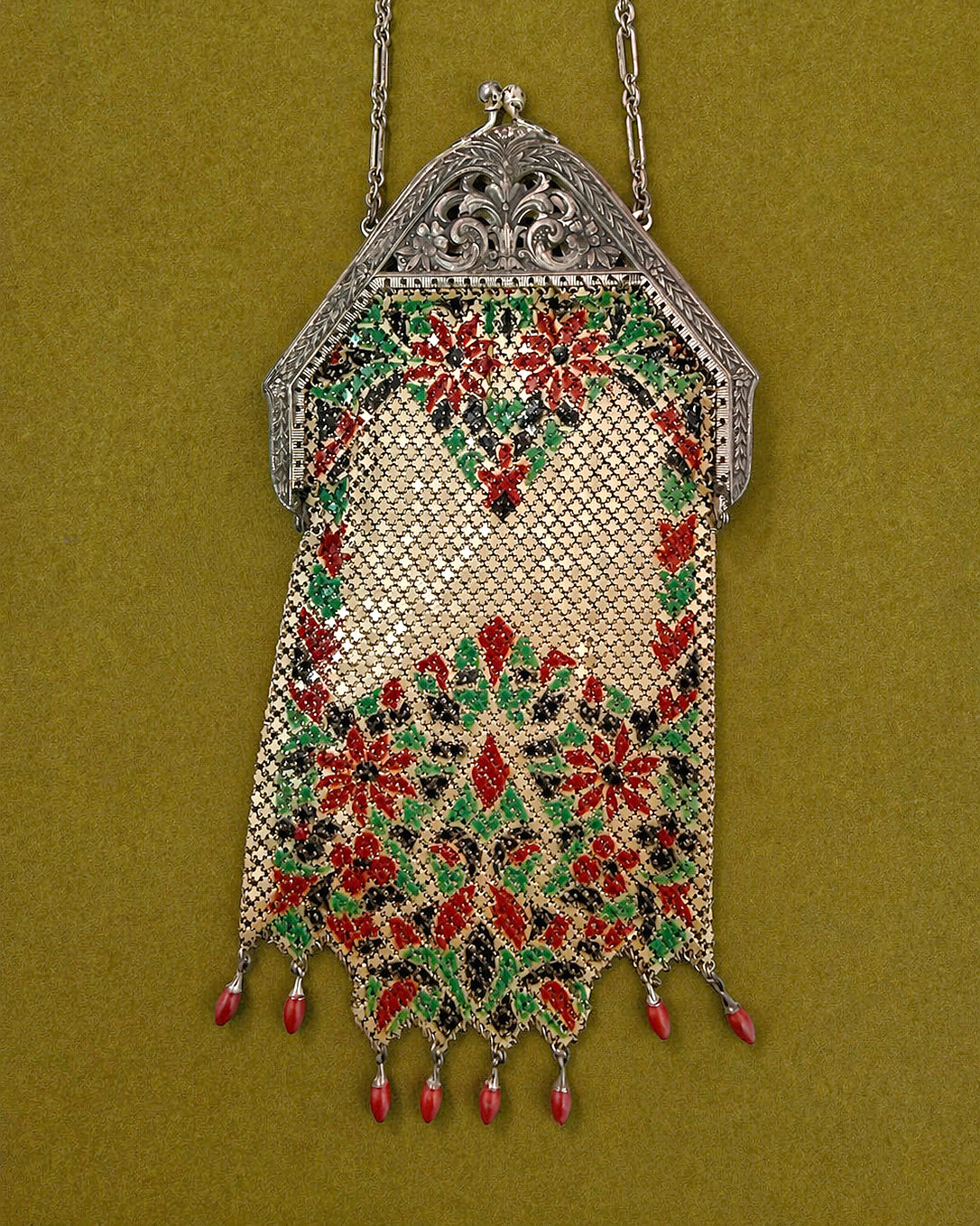 1920s Art Deco Mesh Flapper Evening Bag