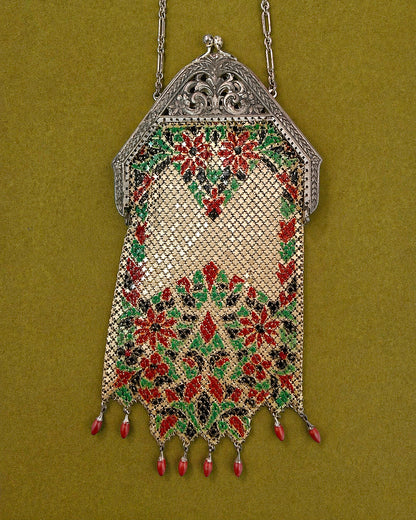 1920s Art Deco Mesh Flapper Evening Bag