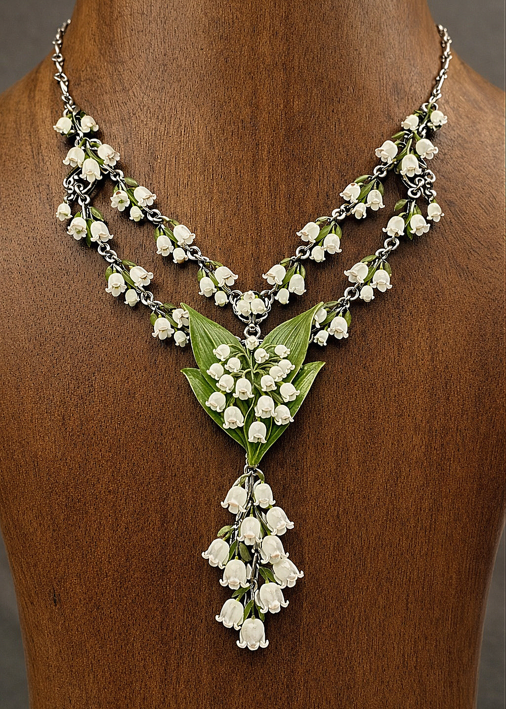 Vintage Lily of the Valley Statement Necklace