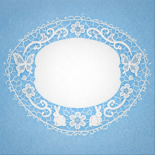 Vintage Triple Butterfly Lace Appliqué Panel