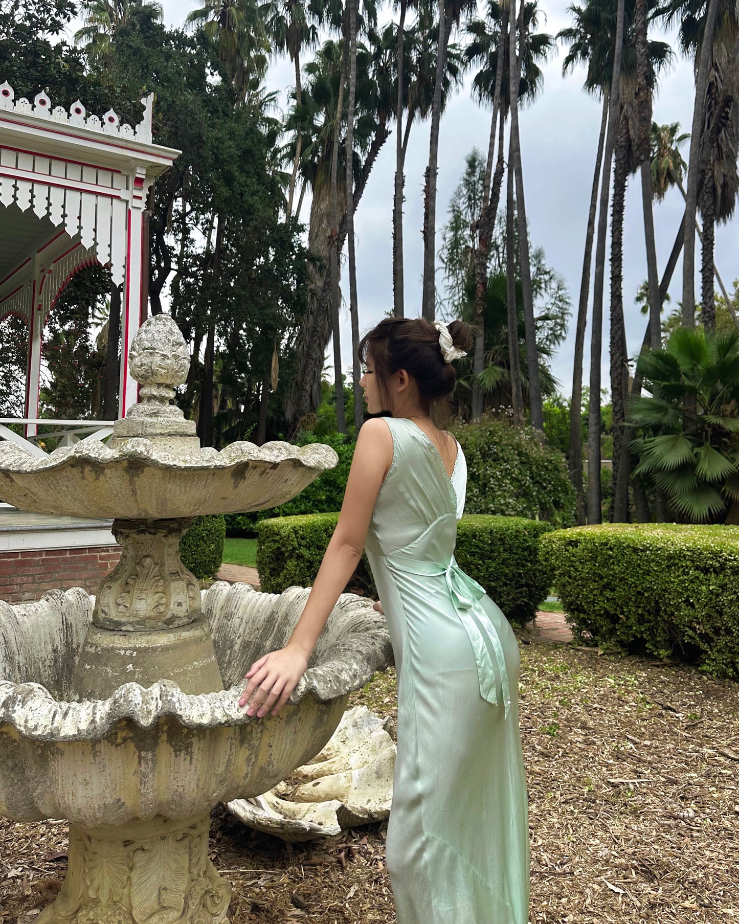 1930s Seafoam Silk Dress