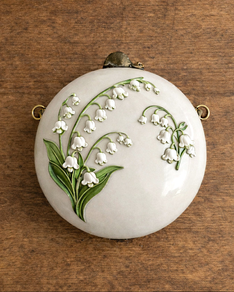 1920s Lily Of The Valley Celluloid Sphere Purse