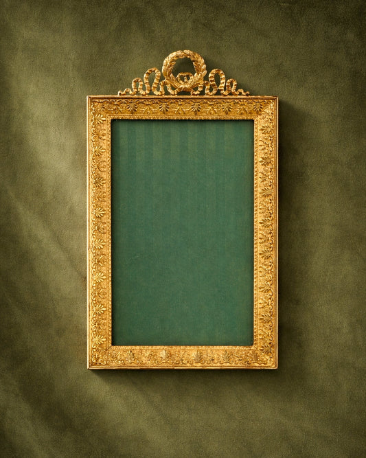 Vintage Baroque Gilt Picture Frame With Cherub Crest (Letter Or A4 Fit)