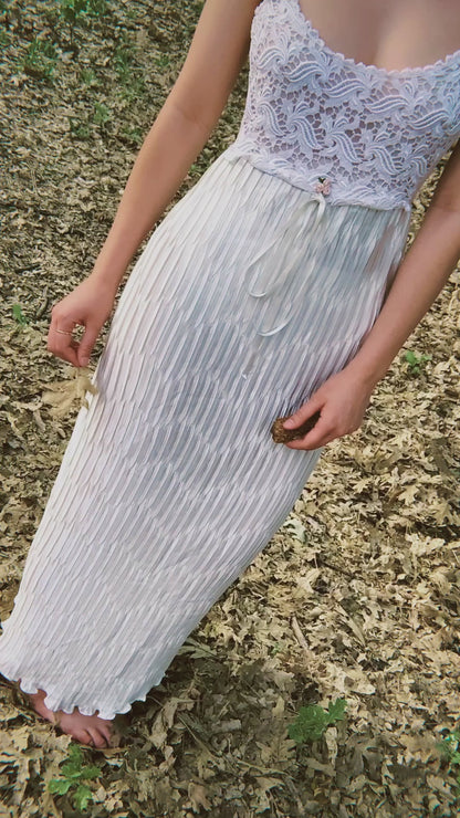 Vintage Cream Lace Gown